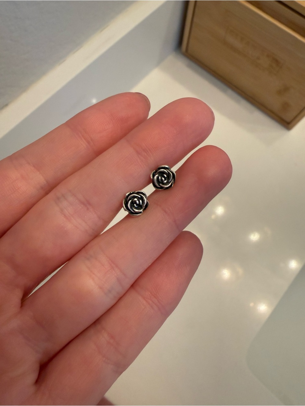 James Avery Rose Stud Earrings